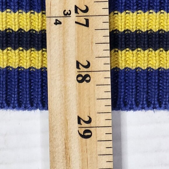 IZOD Vintage 1/4 Zip Logo Blue/Yellow Sweater, Men's XL - Picture 10 of 10